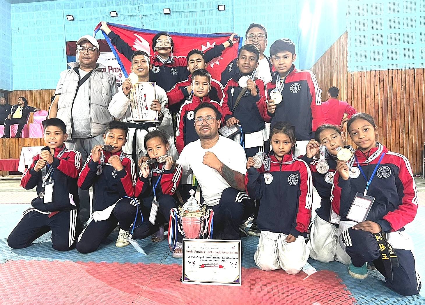 5 Gold 5 silver and 3 bronze medals with Team 1st Runner up